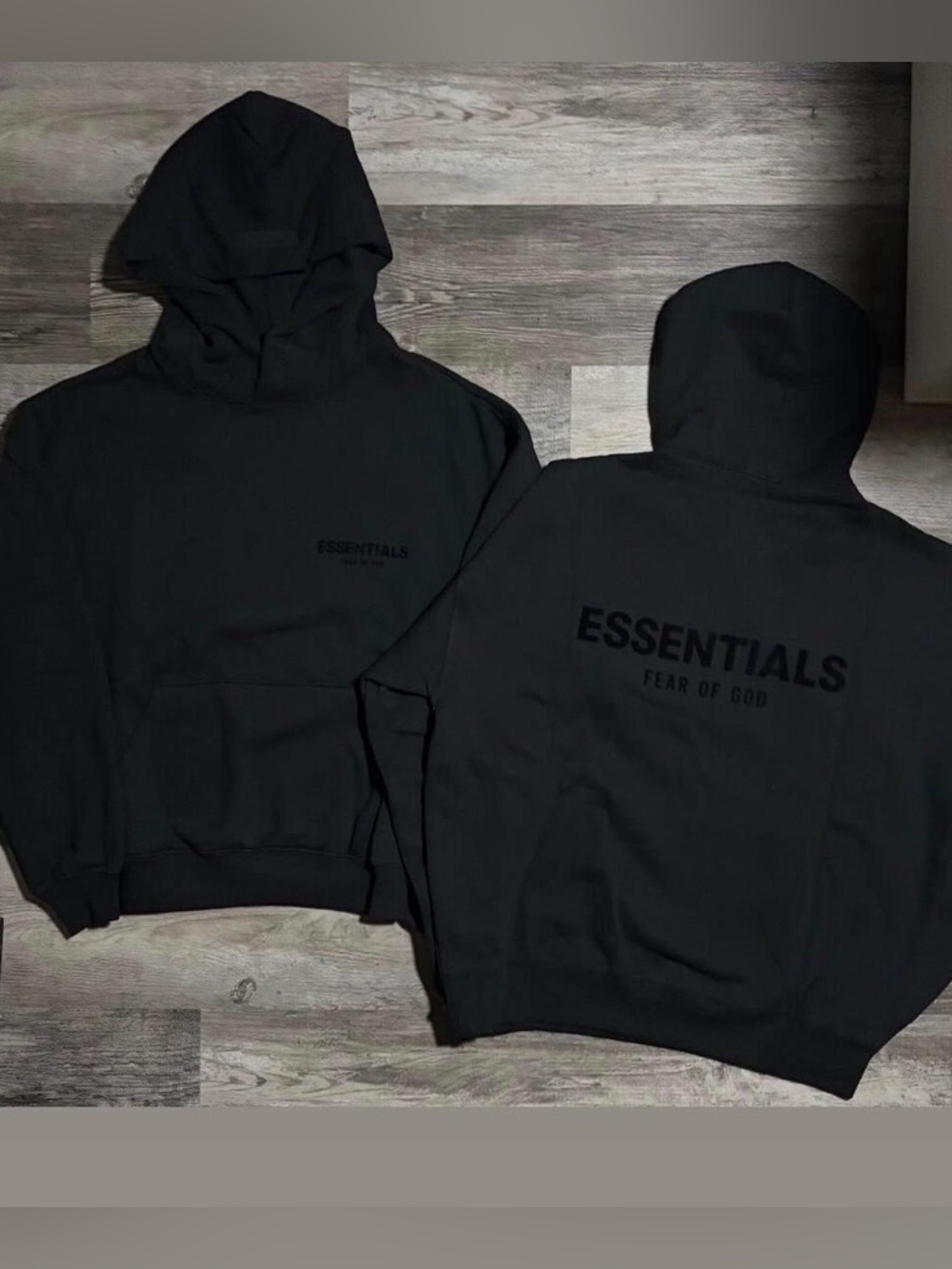 Fear of God Essentials Black Limo Hoodie NEW WITH TAGS